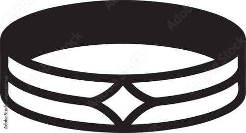 Wedding Ring Icon Symbolizing Commitment and Marriage Concept Vector Illustration