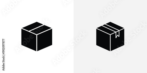 Two white boxes with one opened showing contents inside