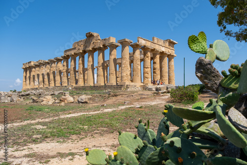 Temple of Hera (Temple E) in the Archaeological Park of Selinunte. Catelvetrano, Trapani, Sicily, Italy, Europe.