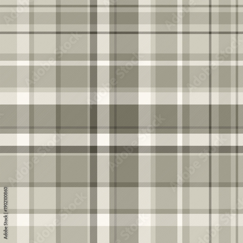 Neutral textile texture pattern, kilt seamless tartan vector. Template fabric check background plaid in pastel and sea shell colors.