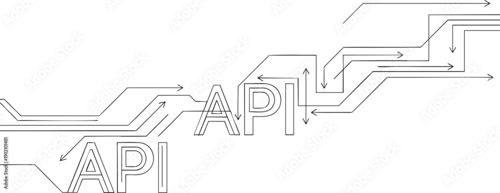 Obraz premium Made with geometric shapes and lines in modern abstract font
