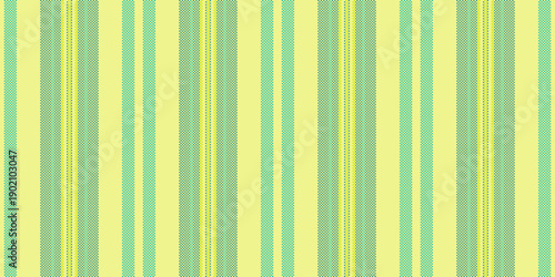 Slim pattern textile background, colour texture fabric vector. Abstract background lines seamless vertical stripe in lime and teal colors.