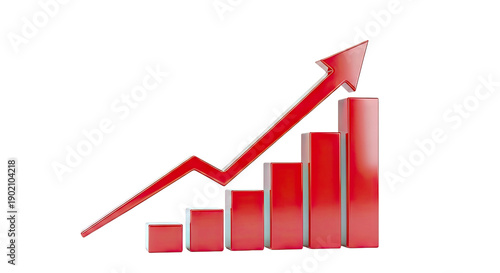 Red Bar Chart and Upward Trend Arrow Free Download Red Bar Chart and Upward Trend Arrow - GFXLoad