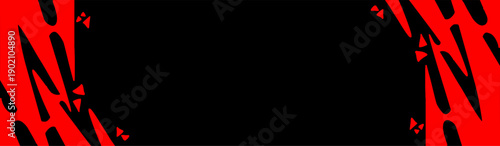 Abstract background with jagged lightning strokes in red and black colors conveying aggressive energetic sport gaming theme 