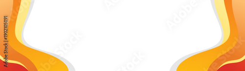 
Abstract background with curved fluid shapes in orange and white in a flat modern style with empty space in the middle