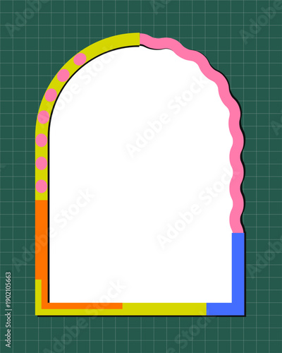 カラフル個性派ポップフレーム　窓型