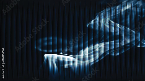 Abstract blue digital background with binary code and glowing futuristic lines