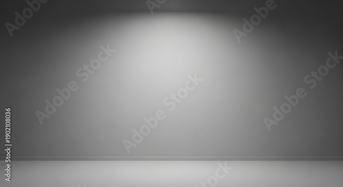 Wallpaper Mural Modern empty room with spotlight on gray wall and floor Torontodigital.ca