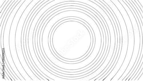 Wallpaper Mural Monochrome concentric circular wave pattern with evenly spaced lines circles waves Torontodigital.ca