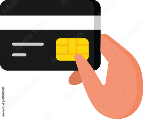 Black credit card flat icon	
