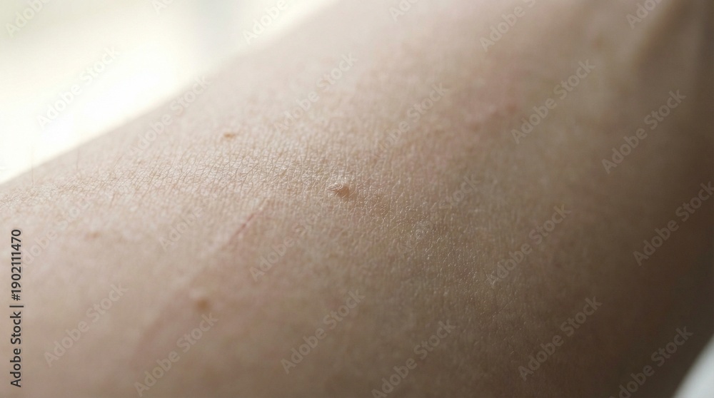 Fototapeta premium Human skin close-up with bumps and uneven surface texture
