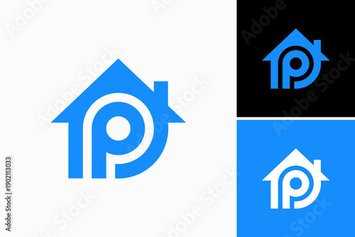 Letter P Home Vector Logo Premium 
