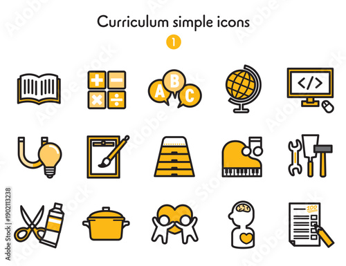 シンプルアイコン集 教科・授業1