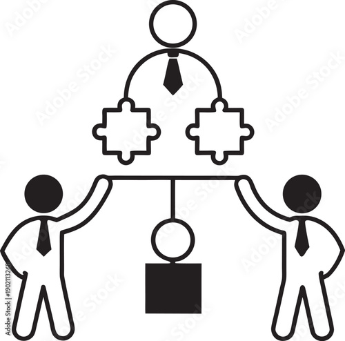 Business Hierarchy and Teamwork: Puzzle Pieces Connecting People in Organization