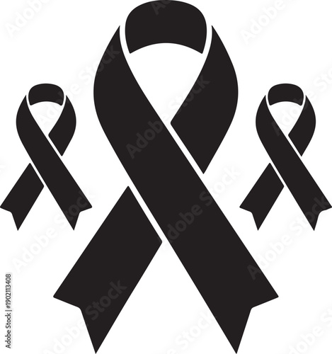 Awareness Ribbons – Minimalist Vector Illustration for Support Causes