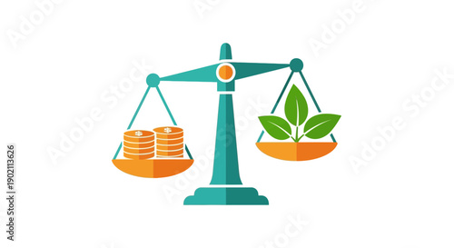 Balance between financial wealth and environmental sustainability.