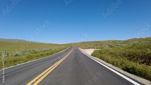 Wallpaper Mural American West Grassland and Hills 05 Front View Driving Plates USA Torontodigital.ca