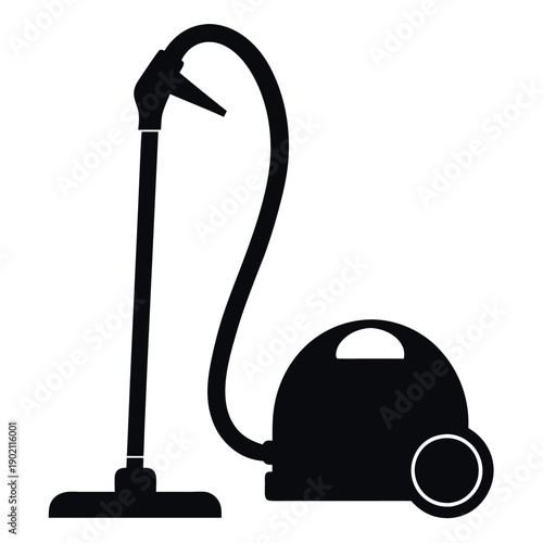 Silhouette-of-a-vacuum-cleaner-on-a-white-background. 