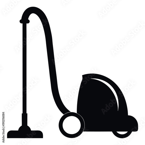 Silhouette-of-a-vacuum-cleaner-on-a-white-background. 