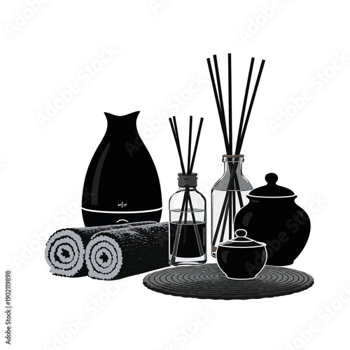 Relaxing spa essentials for self-care and wellness routine