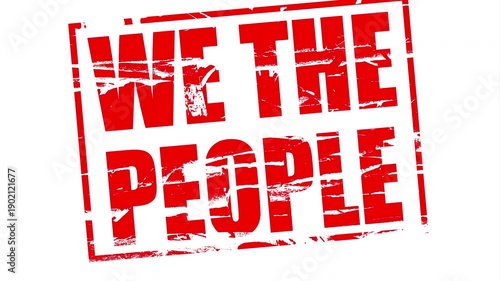  Animation We the people, red rubber stamp