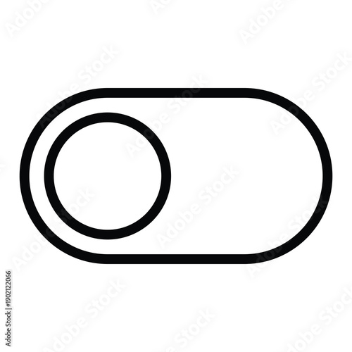 Toggle Off Vector Icon, User Interface Related Line Style Vector Icon.