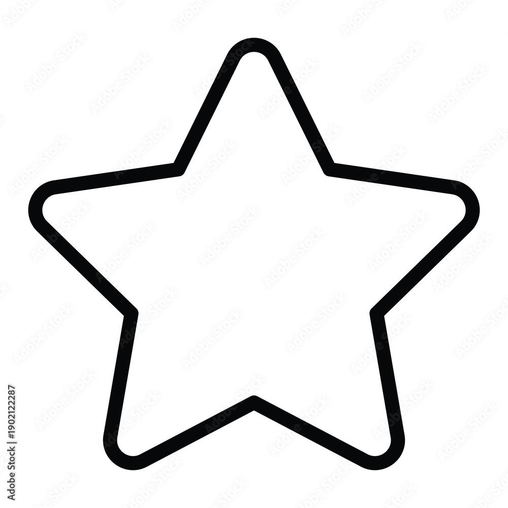 Obraz premium Star Vector Icon, User Interface Related Line Style Vector Icon.