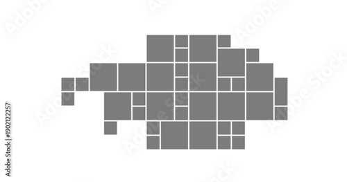 Collage moodboard with mosaic and montage for mood background. Art collection and square for vintage illustration. Poster element and backdrop for modern creative design.