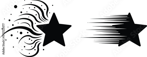 Iconic representation of business feedback and data analysis with a hand gesture and bar charts