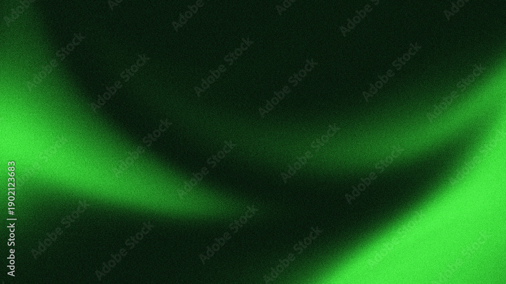 Fototapeta premium Abstract Emerald Green Grainy Gradient Background with Liquid Wave Texture