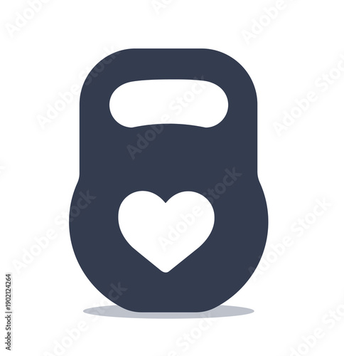 Kettlebell Fitness Equipment vector Illustration