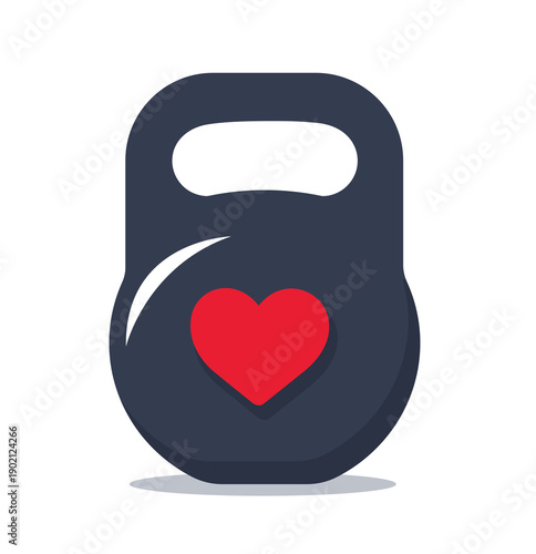 Kettlebell Fitness Equipment vector Illustration