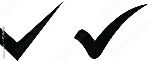 Two black check marks or ticks, symbolic of confirmation and success