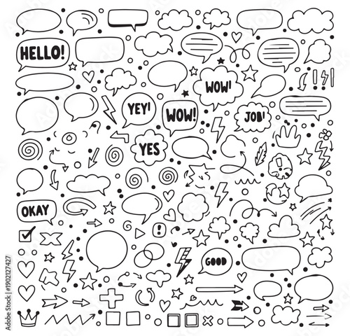 Speech Bubble Vector, Chat Icons Clipart, Conversation Balloon Graphics, Message Box Design, Communication Symbols Set, Dialog Bubble Pack, Talk Bubble Collection

