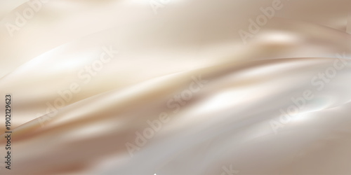 Elegant cream background with silky pearl texture and soft beige waves, perfect for luxury beauty designs and warm neutral aesthetic projects. Vector illustration.