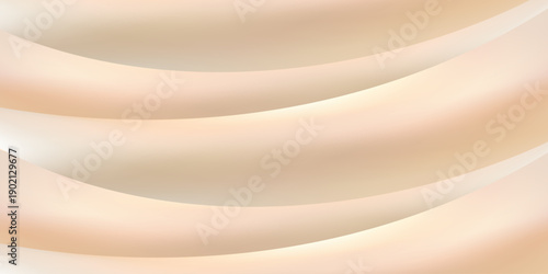Beige pearl background with warm gradient waves, elegant ivory texture, soft golden light creating luxurious abstract patterns and gentle brown shadows. Vector illustration