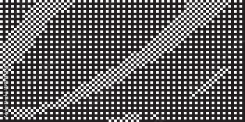 Geometric grid pattern with diagonal white stripe composed of repeating square shapes