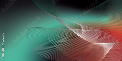 Abstract azure red and black gradient background with soft noise effect