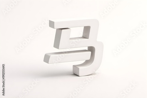 Minimalist 3D Chinese character 