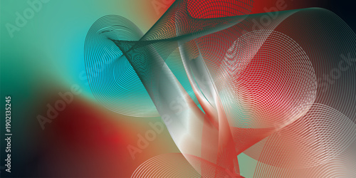 Abstract azure red and black gradient background with soft noise effect