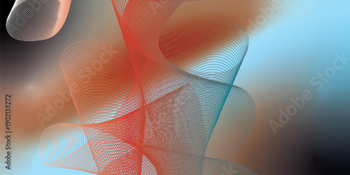 Abstract azure red and black gradient background with soft noise effect