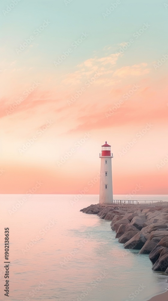 Fototapeta premium Lighthouse wallpaper outdoors architecture horizon.