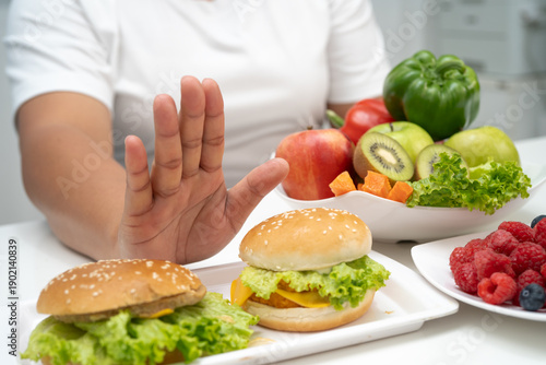 Junk food no good health eating for diet.