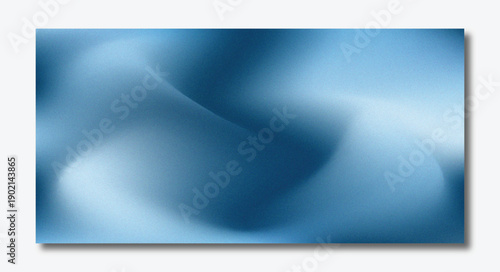 Abstract Deep Blue and Navy Gradient Background with Soft Organic Waves and Heavy Grain Texture