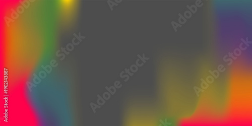 Yellow and red, green, blue transparent film light leak vector flat. Vintage texture overlay for photo effects and creative desig