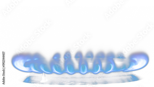 Tableau sur toile a Blue gas stove on transparent backgrounds