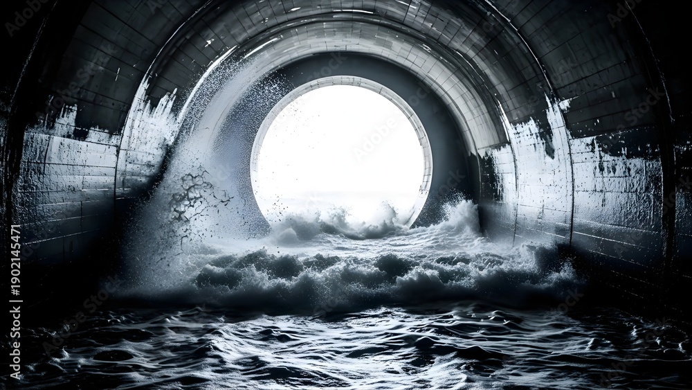 Naklejka premium World water day tunnel vision to conservation and sustainable water management solutions
