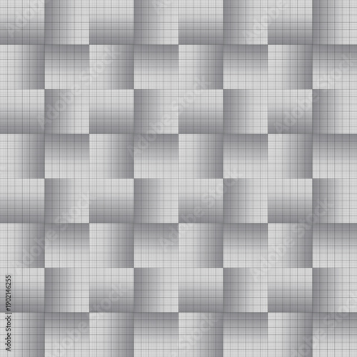 black and white square mosaic seamless pattern vector illustration