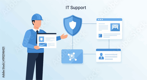IT professional presents secure system interfaces and data flow diagrams