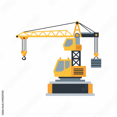 Yellow Construction Crane